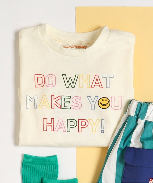 apres les cours(アプレレクール)の「4柄アソートロゴTシャツ(Tシャツ/カットソー・キッズ・オフホワイト/ピンク/ラベンダー/グリーン・80/90/100/110/120/130)」の2枚目の写真