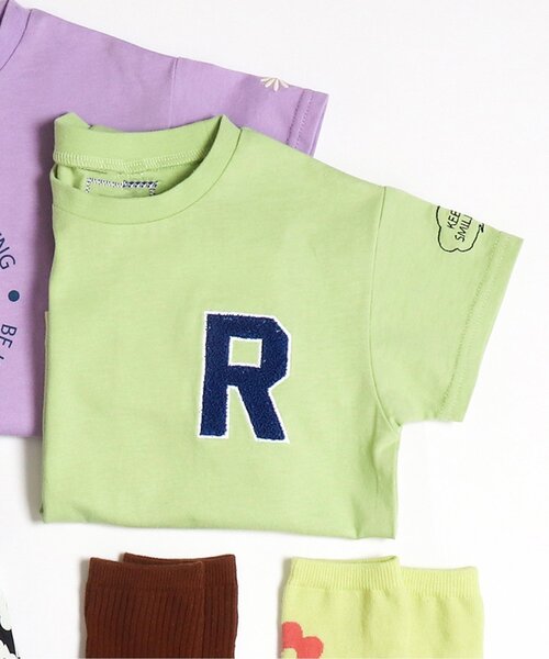 apres les cours(アプレレクール)の「4柄アソートロゴTシャツ(Tシャツ/カットソー・キッズ・オフホワイト/ピンク/ラベンダー/グリーン・80/90/100/110/120/130)」の1枚目の写真