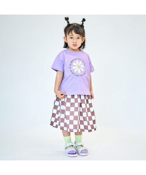 apres les cours(アプレレクール)の「4柄アソートロゴTシャツ(Tシャツ/カットソー・キッズ・オフホワイト/ピンク/ラベンダー/グリーン・80/90/100/110/120/130)」の8枚目の写真