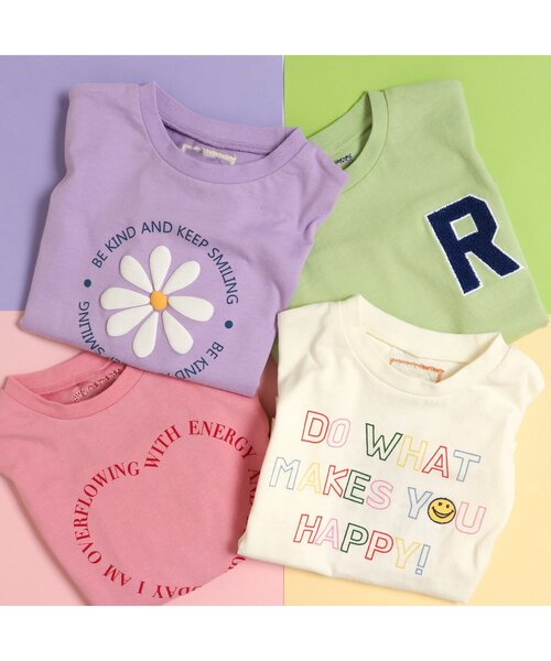 apres les cours(アプレレクール)の「4柄アソートロゴTシャツ(Tシャツ/カットソー・キッズ・オフホワイト/ピンク/ラベンダー/グリーン・80/90/100/110/120/130)」の16枚目の写真