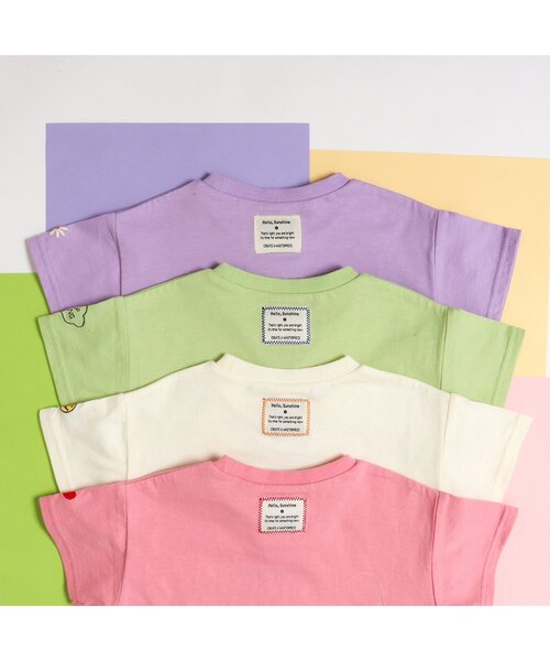 apres les cours(アプレレクール)の「4柄アソートロゴTシャツ(Tシャツ/カットソー・キッズ・オフホワイト/ピンク/ラベンダー/グリーン・80/90/100/110/120/130)」の19枚目の写真