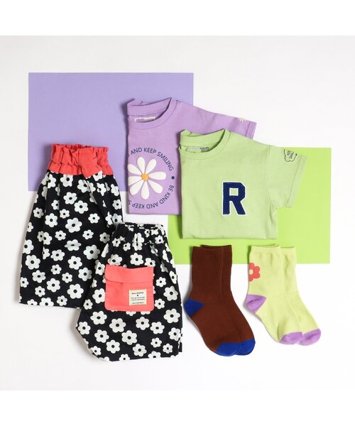 apres les cours(アプレレクール)の「4柄アソートロゴTシャツ(Tシャツ/カットソー・キッズ・オフホワイト/ピンク/ラベンダー/グリーン・80/90/100/110/120/130)」の20枚目の写真