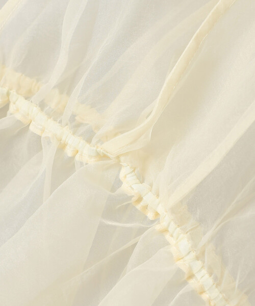 FREAK'S STORE(フリークスストア)の「シアーカシュクールノースリーブトップス/シアーカシュクールノースリーブトップス(シャツ/ブラウス・レディース・ブラック/ナチュラル/グレー・フリ-)」の15枚目の写真