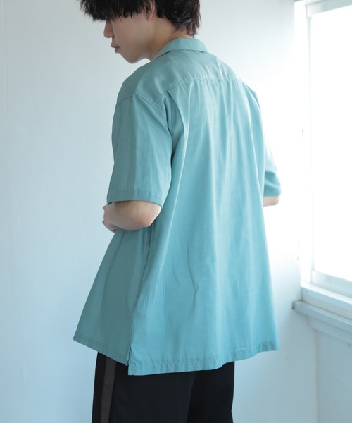 SENSE OF PLACE by URBAN RESEARCH（センスオブプレイスバイアーバンリサーチ）の「シアーシャンブレーオープンカラーシャツ（シャツ/ブラウス・メンズ・ホワイト/チャコールグレー/ライトブルー/オレンジ・MEDIUM/LARGE）」の8枚目の写真