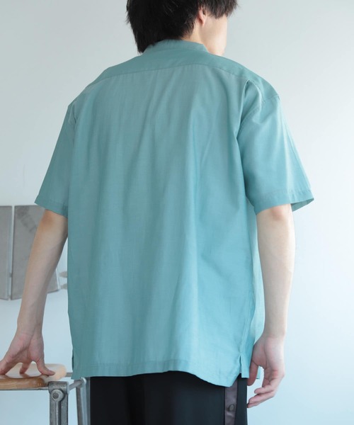 SENSE OF PLACE by URBAN RESEARCH（センスオブプレイスバイアーバンリサーチ）の「シアーシャンブレーオープンカラーシャツ（シャツ/ブラウス・メンズ・ホワイト/チャコールグレー/ライトブルー/オレンジ・MEDIUM/LARGE）」の10枚目の写真