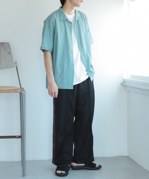 SENSE OF PLACE by URBAN RESEARCH（センスオブプレイスバイアーバンリサーチ）の「シアーシャンブレーオープンカラーシャツ（シャツ/ブラウス・メンズ・ホワイト/チャコールグレー/ライトブルー/オレンジ・MEDIUM/LARGE）」の12枚目の写真