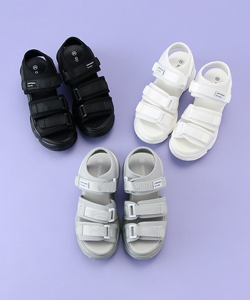 LOVETOXIC（ラブトキシック）の「厚底スポーツサンダル（スニーカー・キッズ・ライトグレー/ブラック/オフホワイト・S/M/L）」の14枚目の写真