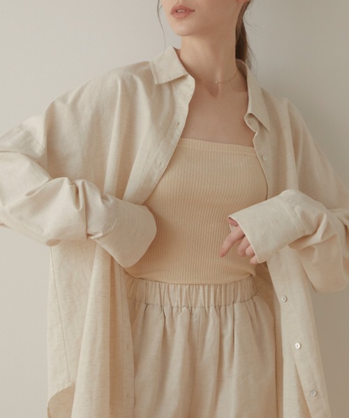 ACYM(アシーム)の「Minimal tube トップ(チューブトップ・レディース・アイボリー/ブラックミックス/ブラック・FREE)」の8枚目の写真