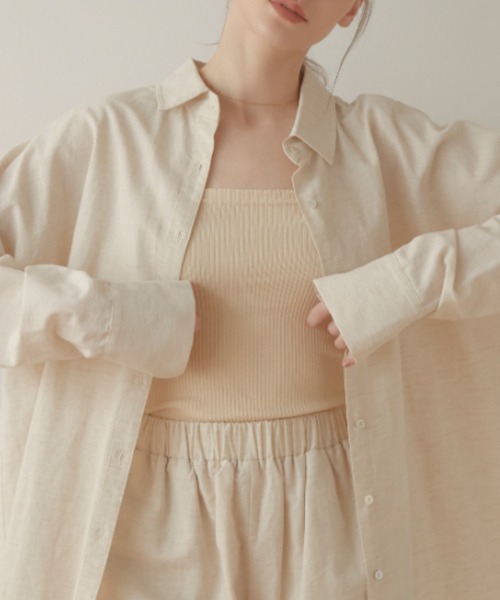 ACYM(アシーム)の「Minimal tube トップ(チューブトップ・レディース・アイボリー/ブラックミックス/ブラック・FREE)」の9枚目の写真