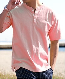 TOM FORD ヘンリーネック 長袖Tシャツ ピンク tomford-shirt-221282-pink-