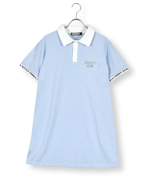 ZIDDY（ジディ）の「エンブレム刺繍入りポロワンピース(130~160cm)（ワンピース・キッズ・ブルー/グリーン・140/160/150/130）」の2枚目の写真
