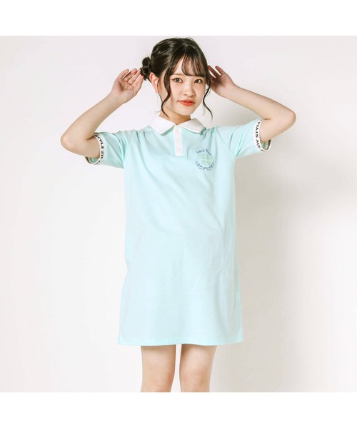 ZIDDY（ジディ）の「エンブレム刺繍入りポロワンピース(130~160cm)（ワンピース・キッズ・ブルー/グリーン・140/160/150/130）」の4枚目の写真