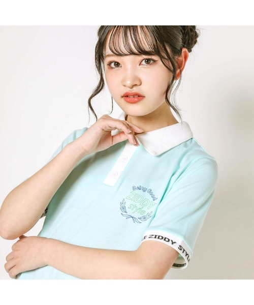 ZIDDY（ジディ）の「エンブレム刺繍入りポロワンピース(130~160cm)（ワンピース・キッズ・ブルー/グリーン・140/160/150/130）」の6枚目の写真