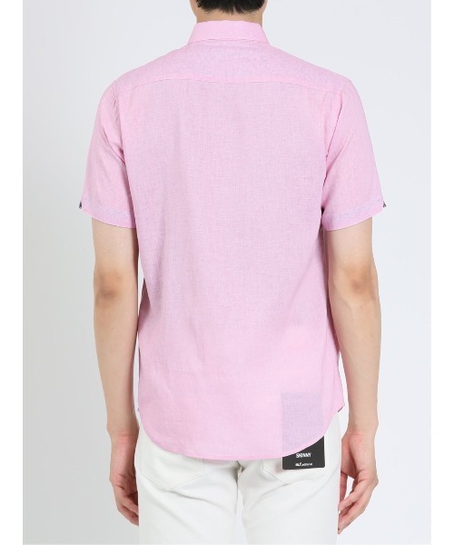 m.f.editorial（エムエフエディトリアル）の「m.f.エディトリアル メンズ 麻混 ボタンダウン半袖シャツ（シャツ/ブラウス・メンズ・ピンク系その他/ライトグレー/サックスブルー/オレンジ・MEDIUM/LARGE/X-LARGE）」の21枚目の写真