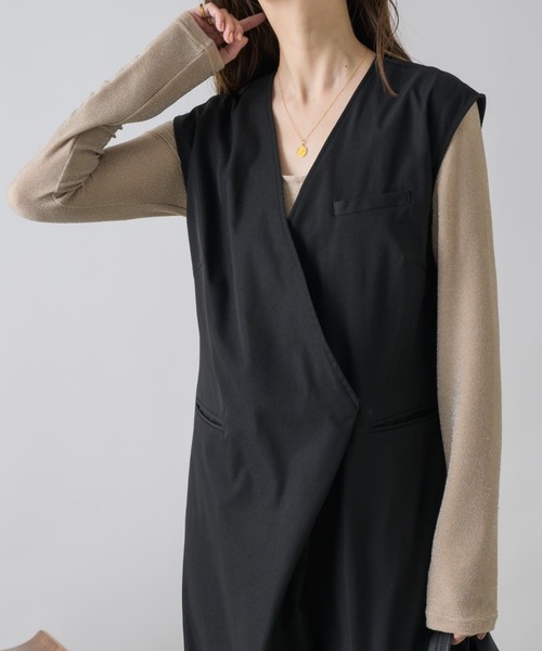 NEUNA（ヌナ）の「ノースリシンプルオールインワン/サロペット（サロペット/オーバーオール・レディース・アイボリー/ブラック・SMALL/MEDIUM/LARGE）」の19枚目の写真