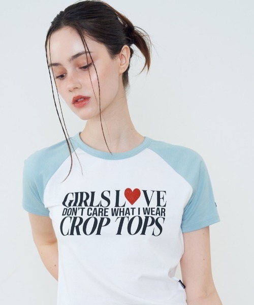 FANCY CLUB(ファンシークラブ)の「A'GEM/9 × .kom『 FANCY CLUB/ファンシークラブ』 COMELY RAGLAN TEE/カムリーラグラン 半袖カットソー(Tシャツ/カットソー・レディース・ブラック/ブルー・FREE)」の15枚目の写真