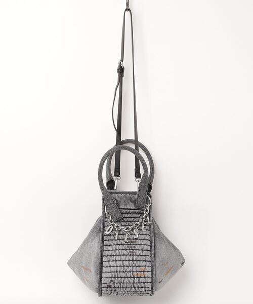 DIESEL ◆D-VINA-S デニム ハンドバッグ ショルダー◆関税送料込 DIESEL（ディーゼル）の「レディース デニム ショルダーバッグS