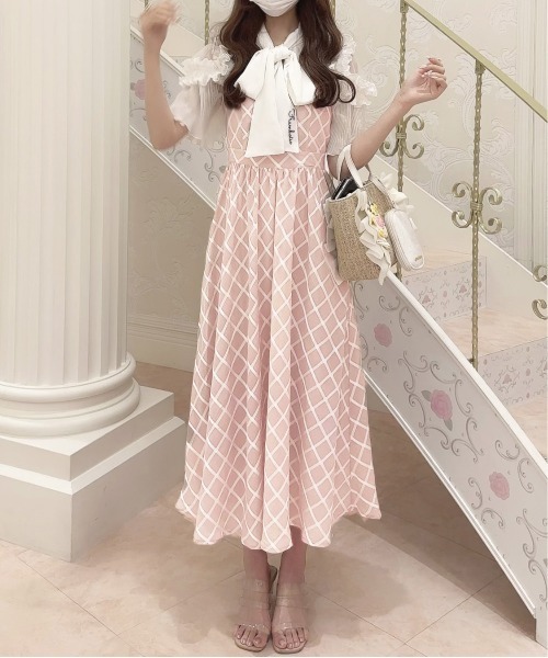 セール】チェックシアーフレアキャミワンピース【ZOZOTOWN限定アイテム