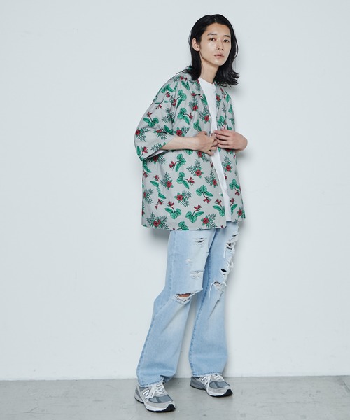 セール】WEGO/ダメージデニムワイドパンツ（デニムパンツ）｜THE