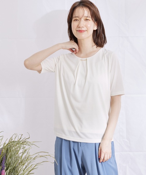 Jayro(ジャイロ)の「サテン ボールドバープルオーバー(Tシャツ/カットソー・レディース・ブラック/ベージュ/グレー/ホワイト系その他・M)」の5枚目の写真
