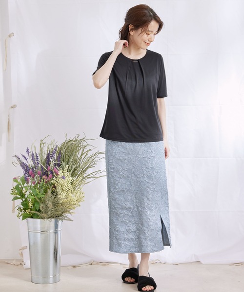 Jayro(ジャイロ)の「サテン ボールドバープルオーバー(Tシャツ/カットソー・レディース・ブラック/ベージュ/グレー/ホワイト系その他・M)」の15枚目の写真