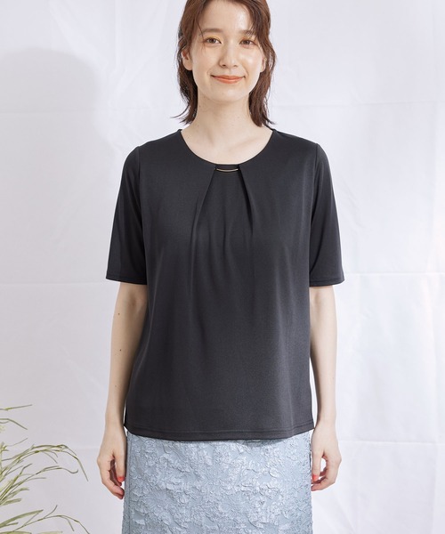 Jayro(ジャイロ)の「サテン ボールドバープルオーバー(Tシャツ/カットソー・レディース・ブラック/ベージュ/グレー/ホワイト系その他・M)」の17枚目の写真