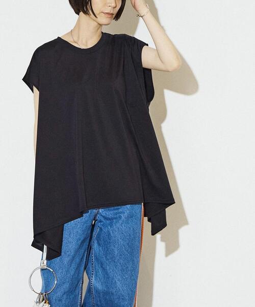 CONVERSE TOKYO（コンバーストウキョウ）の「FRENCH SLEEVE SHEER TEE（Tシャツ/カットソー・レディース・ホワイト/ピンク/ブラック・FREE）」の2枚目の写真
