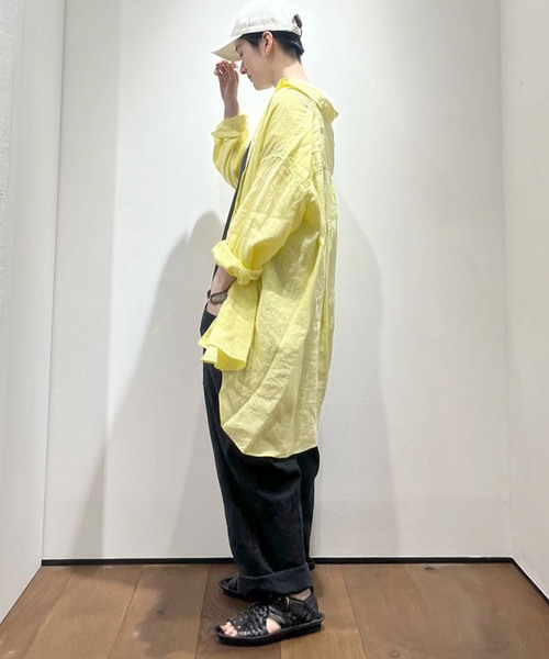 美品 ジャーナルスタンダード ラックス リネン レギュラーカラーオーバーシャツ セール】60 リネンレギュラーカラーシャツ（シャツ/ブラウス