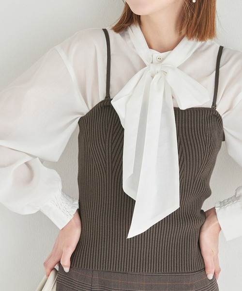 ROPE' PICNIC（ロペピクニック）の「RENU/ビスチェ（ベスト・レディース・ブラック/グレー/キナリ・38）」の3枚目の写真