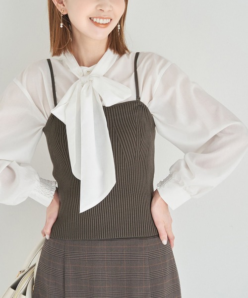 ROPE' PICNIC（ロペピクニック）の「RENU/ビスチェ（ベスト・レディース・ブラック/グレー/キナリ・38）」の14枚目の写真