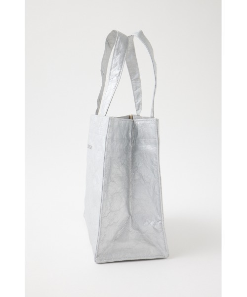 MOUSSY（マウジー）の「PAPER LIKE SHOPPERS バッグ（ハンドバッグ・レディース・ベージュ/シルバー・FREE）」の4枚目の写真