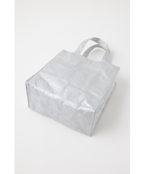 MOUSSY（マウジー）の「PAPER LIKE SHOPPERS バッグ（ハンドバッグ・レディース・ベージュ/シルバー・FREE）」の14枚目の写真