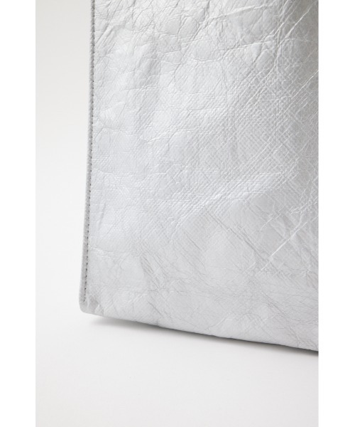MOUSSY（マウジー）の「PAPER LIKE SHOPPERS バッグ（ハンドバッグ・レディース・ベージュ/シルバー・FREE）」の6枚目の写真