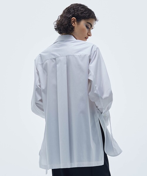 STUDIOUS（ステュディオス）の「【STUDIOUS/ステュディオス】フロントピンタックマルチウェイロングシャツ（シャツ/ブラウス・レディース・オフホワイト/ストライプ・FREE）」の8枚目の写真