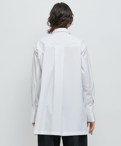 STUDIOUS（ステュディオス）の「【STUDIOUS/ステュディオス】フロントピンタックマルチウェイロングシャツ（シャツ/ブラウス・レディース・オフホワイト/ストライプ・FREE）」の14枚目の写真