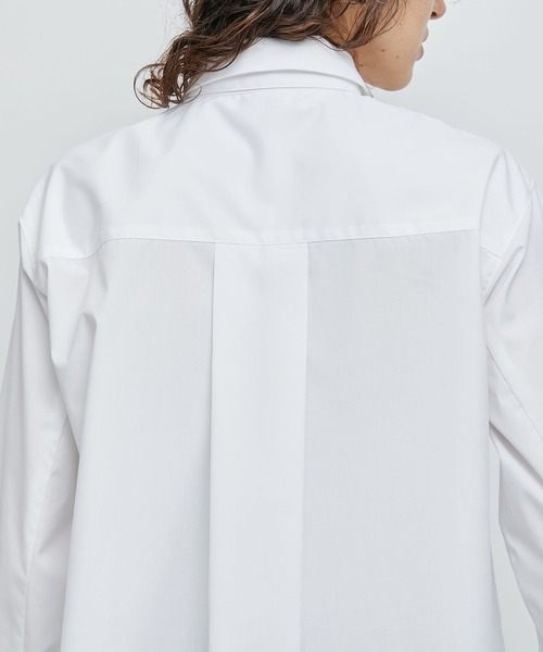 STUDIOUS（ステュディオス）の「【STUDIOUS/ステュディオス】フロントピンタックマルチウェイロングシャツ（シャツ/ブラウス・レディース・オフホワイト/ストライプ・FREE）」の19枚目の写真