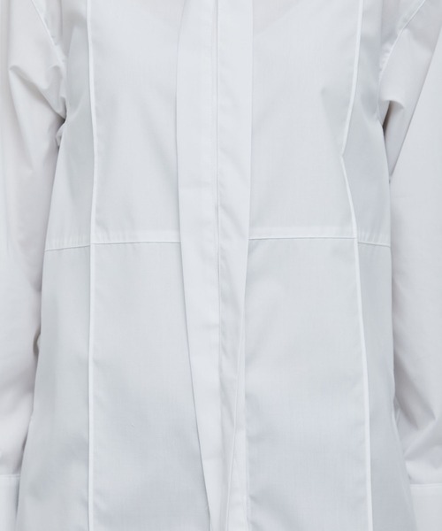 STUDIOUS（ステュディオス）の「【STUDIOUS/ステュディオス】フロントピンタックマルチウェイロングシャツ（シャツ/ブラウス・レディース・オフホワイト/ストライプ・FREE）」の16枚目の写真