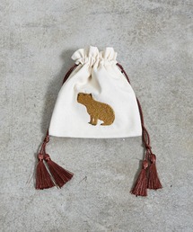 FLAPPER（フラッパー）の「FLAPPER:アニマル刺繍巾着ポーチ2（ポーチ）」