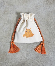 FLAPPER（フラッパー）の「FLAPPER:アニマル刺繍巾着ポーチ2（ポーチ）」