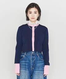ASTRAET RY/CO バイカラー クルーネック ショートスリーブニット ASTRAET RY/CO バイカラー クルーネック ショートスリーブニット