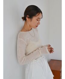 Ungrid | モヘア混シアーニット(ニット/セーター)