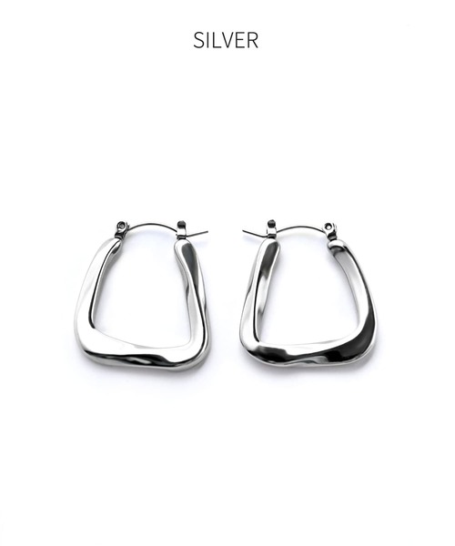 STYLE DELI（スタイルデリ）の「【金属アレルギー対策】ひねり台形ステンレスピアス（ピアス（両耳用）・レディース・ゴールド/シルバー・FREE）」の8枚目の写真