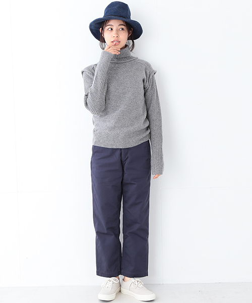 BEAMS BOY(ビームスボーイ)の「BEAMS BOY / 5ゲージ エリ袖リブ タートルネック(ニット/セーター・レディース・グレー/ブラウン/ナチュラル・ONE SIZE)」の6枚目の写真