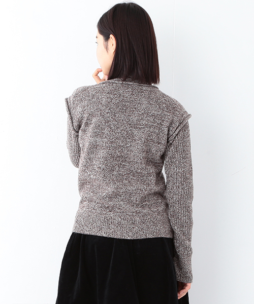 BEAMS BOY(ビームスボーイ)の「BEAMS BOY / 5ゲージ エリ袖リブ タートルネック(ニット/セーター・レディース・グレー/ブラウン/ナチュラル・ONE SIZE)」の8枚目の写真