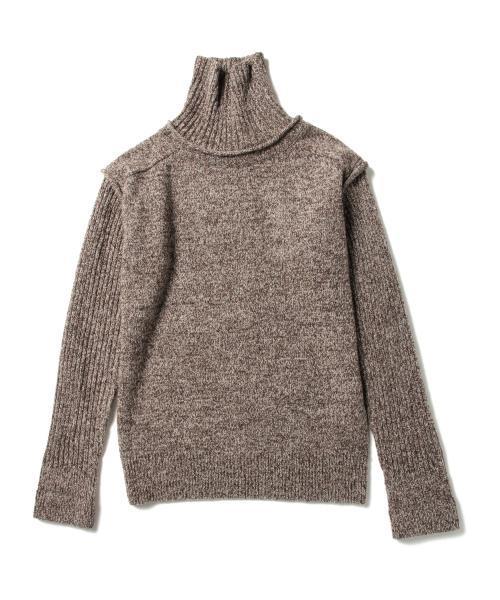 BEAMS BOY(ビームスボーイ)の「BEAMS BOY / 5ゲージ エリ袖リブ タートルネック(ニット/セーター・レディース・グレー/ブラウン/ナチュラル・ONE SIZE)」の18枚目の写真