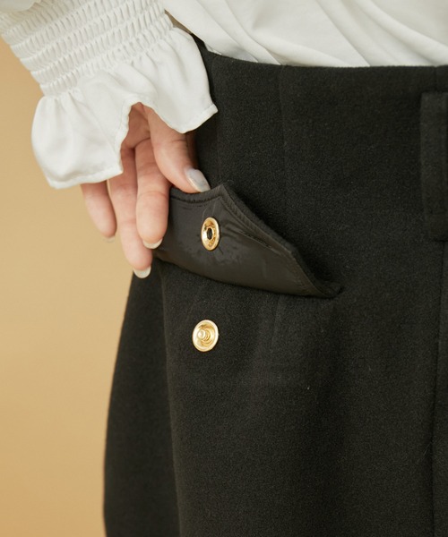 VIS（ビス）の「ハイウエスト圧縮ショートパンツ（スラックス・レディース・ベージュ系その他/ブラック・S/M）」の17枚目の写真