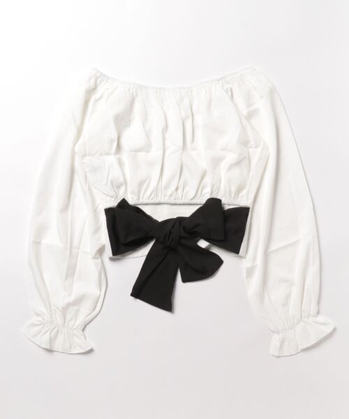 one way（ワンウェイ）の「長袖BACKリボンブラウス（シャツ/ブラウス・レディース・グレー/ブラック/ホワイト・FREE）」の4枚目の写真