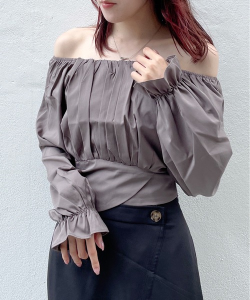 one way（ワンウェイ）の「長袖BACKリボンブラウス（シャツ/ブラウス・レディース・グレー/ブラック/ホワイト・FREE）」の3枚目の写真