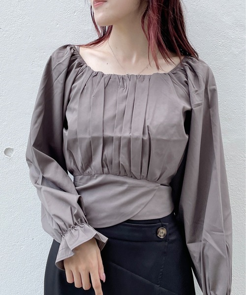 one way（ワンウェイ）の「長袖BACKリボンブラウス（シャツ/ブラウス・レディース・グレー/ブラック/ホワイト・FREE）」の8枚目の写真