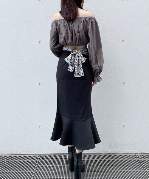 one way（ワンウェイ）の「長袖BACKリボンブラウス（シャツ/ブラウス・レディース・グレー/ブラック/ホワイト・FREE）」の7枚目の写真